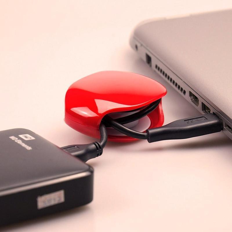 Retractable Tangle-Free Portable Manager For Headphones - Recoil Automatic Cord Retractor And Cable Winder