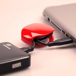 Retractable Tangle-Free Portable Manager For Headphones - Recoil Automatic Cord Retractor And Cable Winder